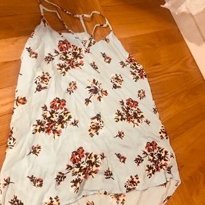 Cris cross front floral tank top